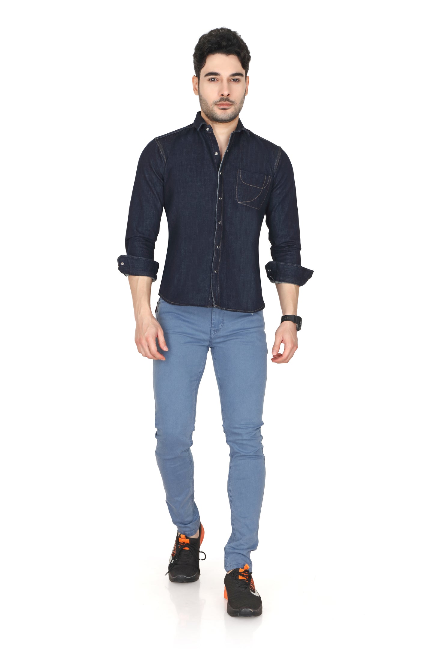 Men’s Denim Blue Casual Shirt