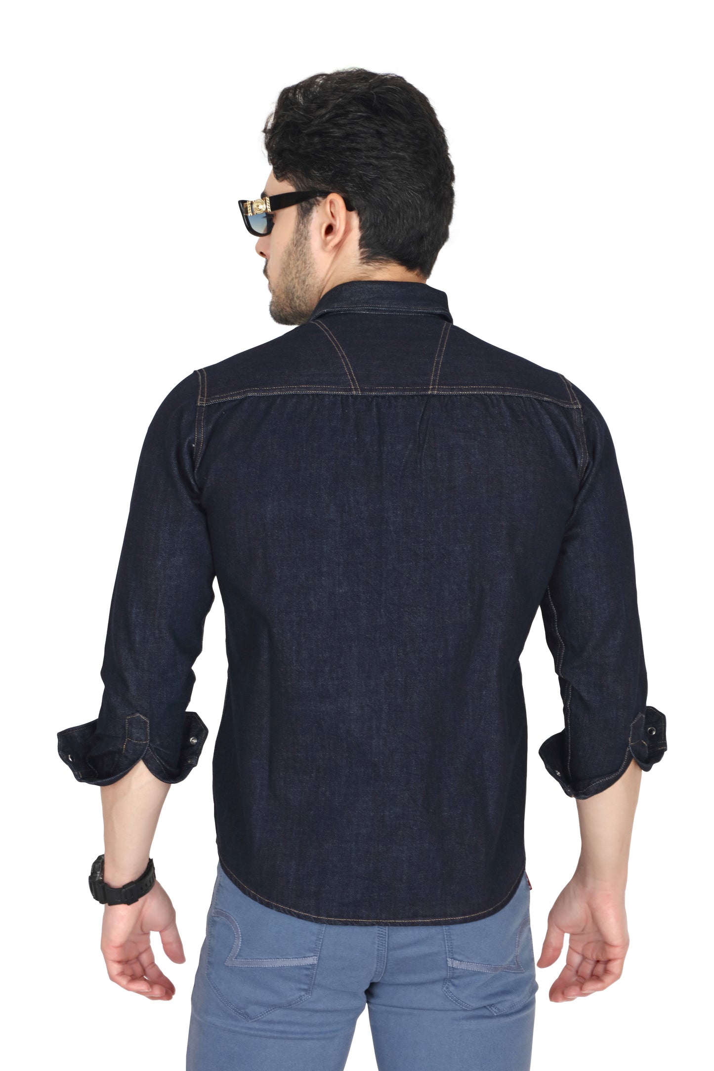 Men’s Denim Black Casual Shirt