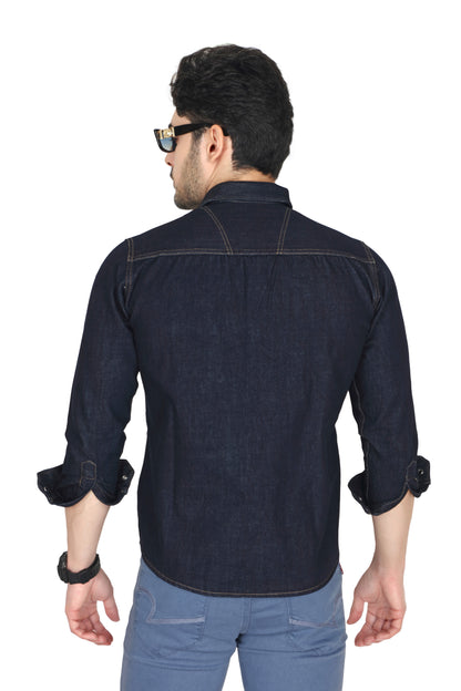 Men’s Denim Black Casual Shirt