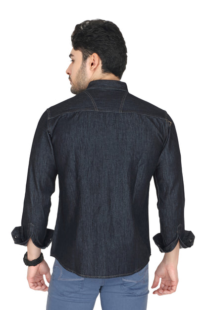 Men’s Denim Black Casual Shirt