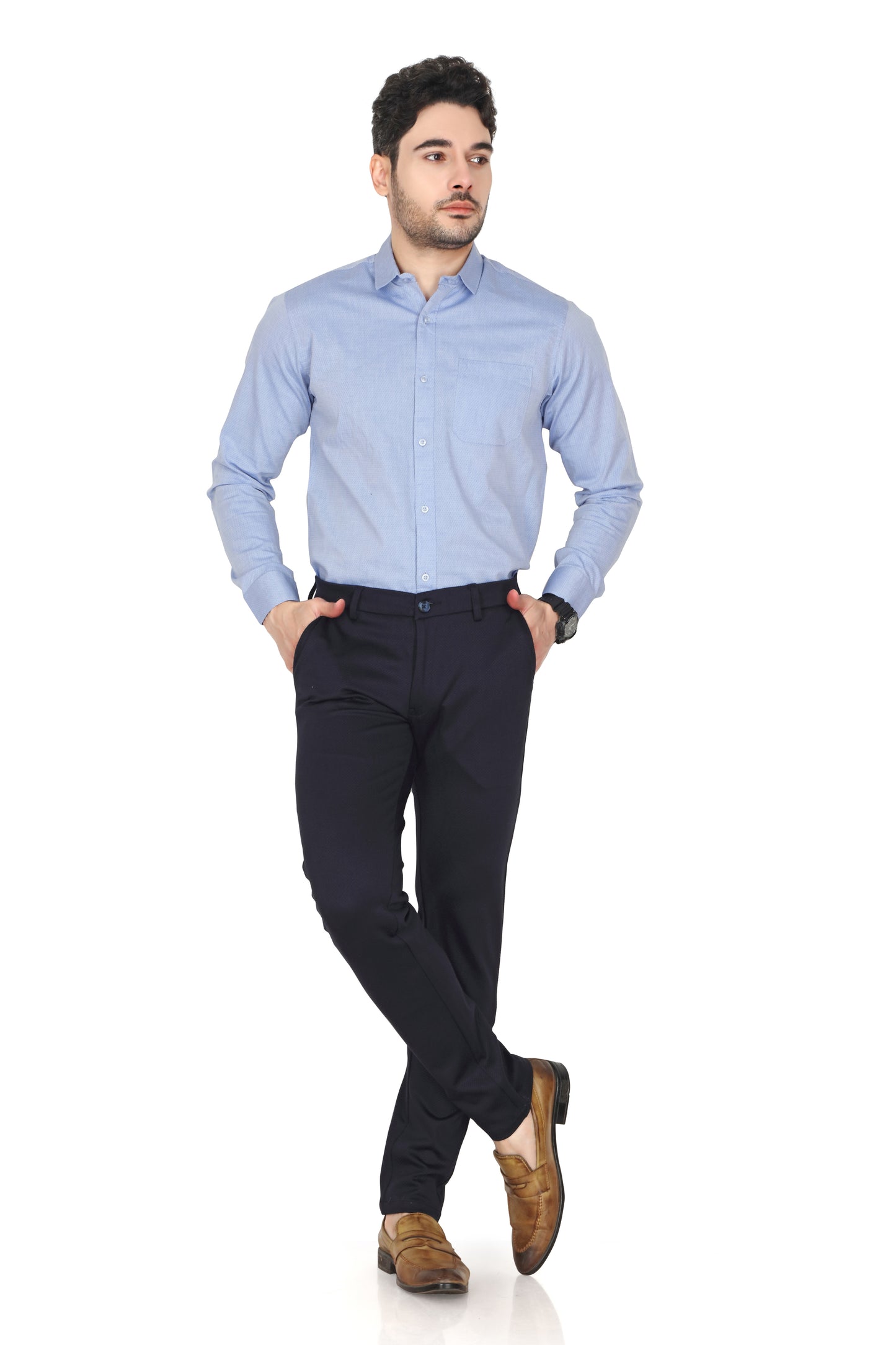 Men’s Formal Sky Blue Printed Shirt
Success
