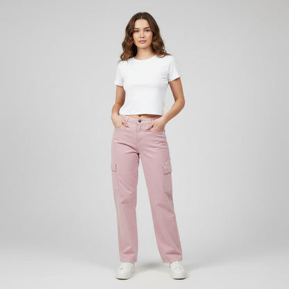Classic Pink Cargo For Women