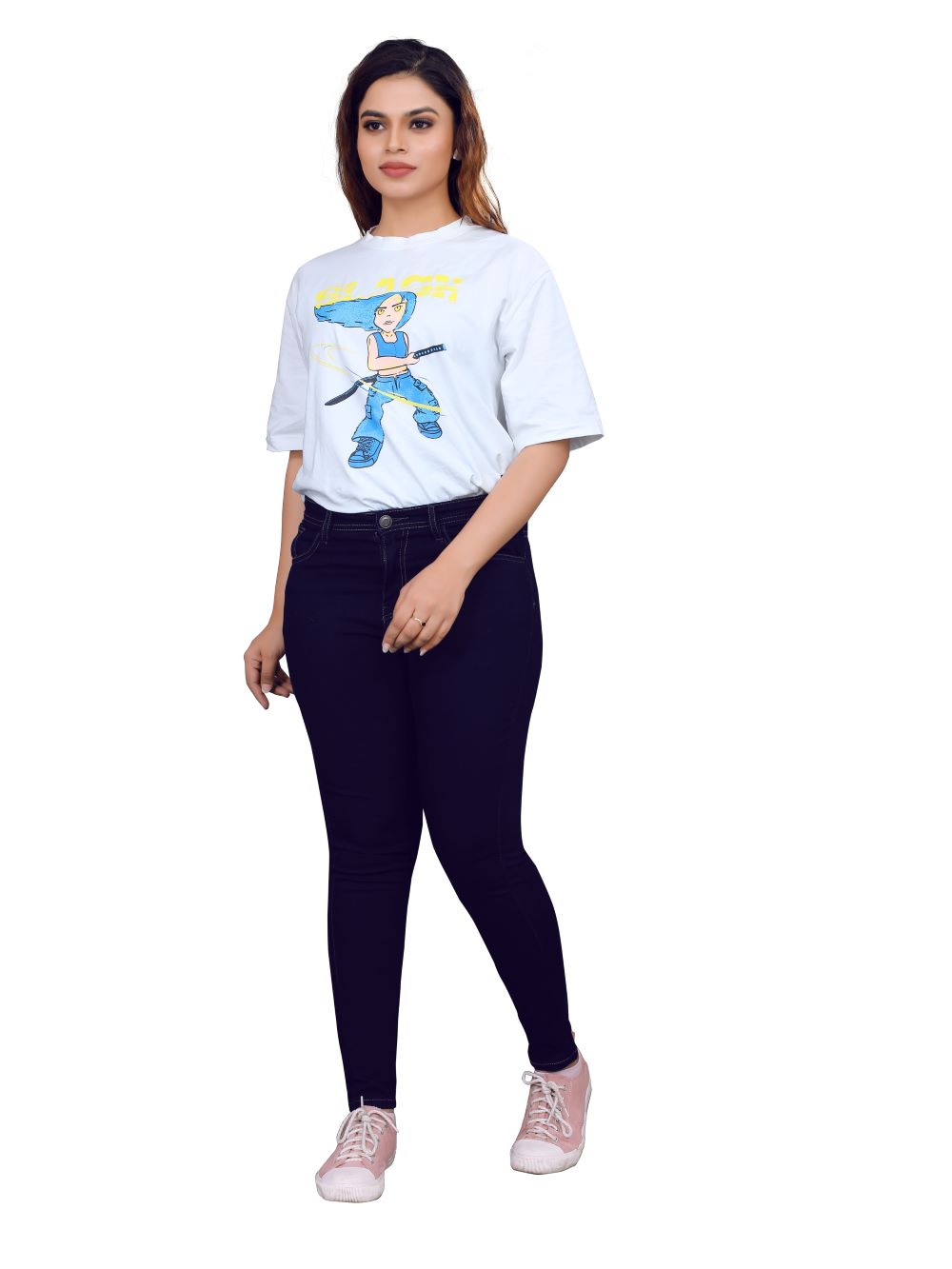 Women’s Slim Fit High Waist Blue Jeans