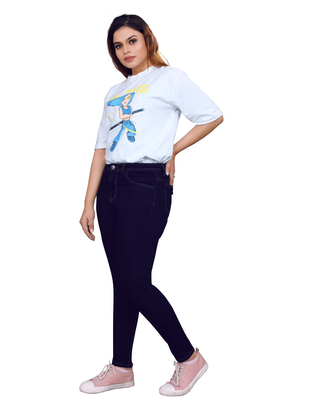 Women’s Slim Fit High Waist Blue Jeans