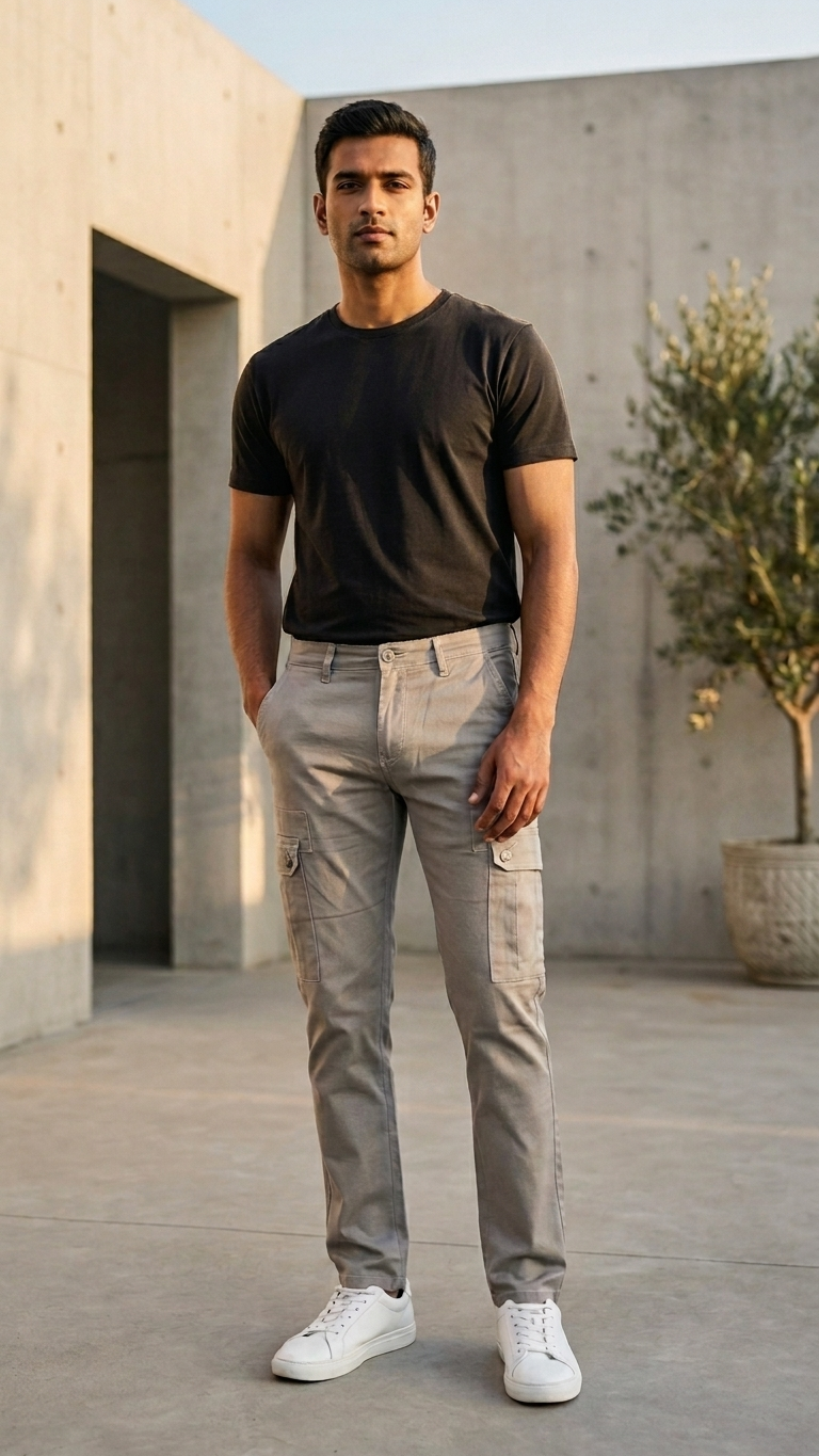 Men's Six Pocket Cargo Pants | Durable & Comfortable with Classic Fit